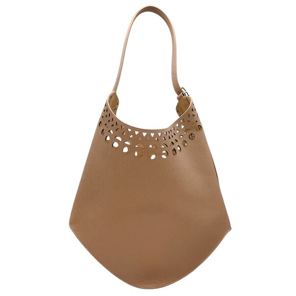 Alaia Sable Gail Medium Laser-cut Leather Shoulder Bag - Picture 1 of 16